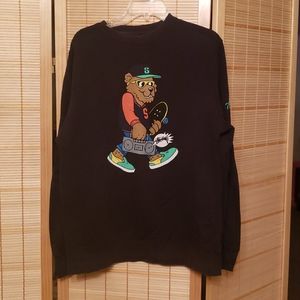 Stussy hip hop bear crewneck